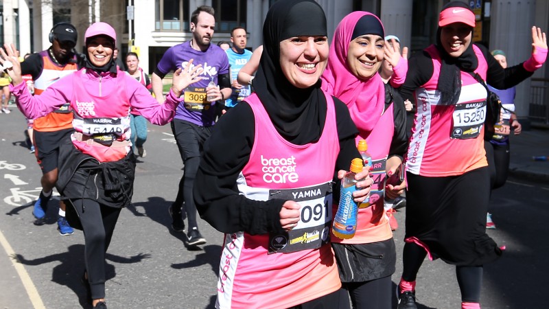 Women running for Breast Cancer Care