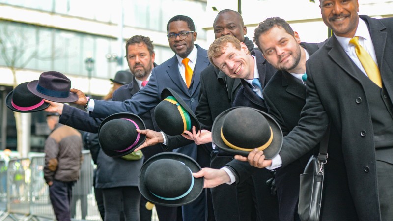 Bowler hat send off