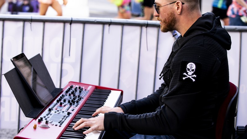 Man playing piano
