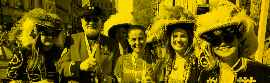 Volunteers smiling at camera